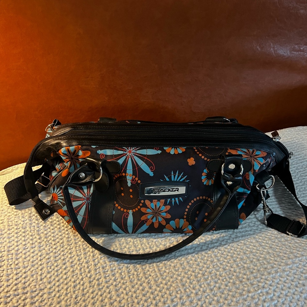 Tracker Multicolor Floral Shoulder Toiletries Cosmetic Beauty Bag